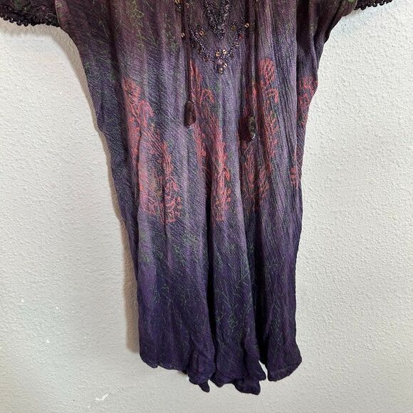 Advance Apparel Tunic Top OS Fairy Renaissance Boho Festival Mesh Lace - Picture 5 of 6